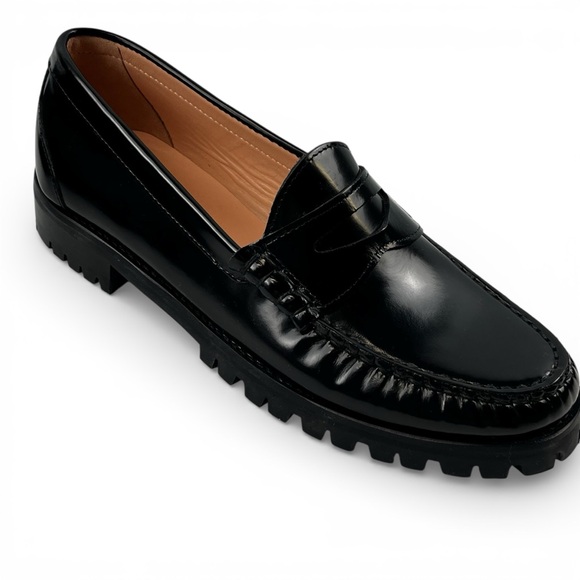 J.Crew Winona Lug Sole Penny Loafers in Spazzolato Leather Women 9 - Picture 3 of 11